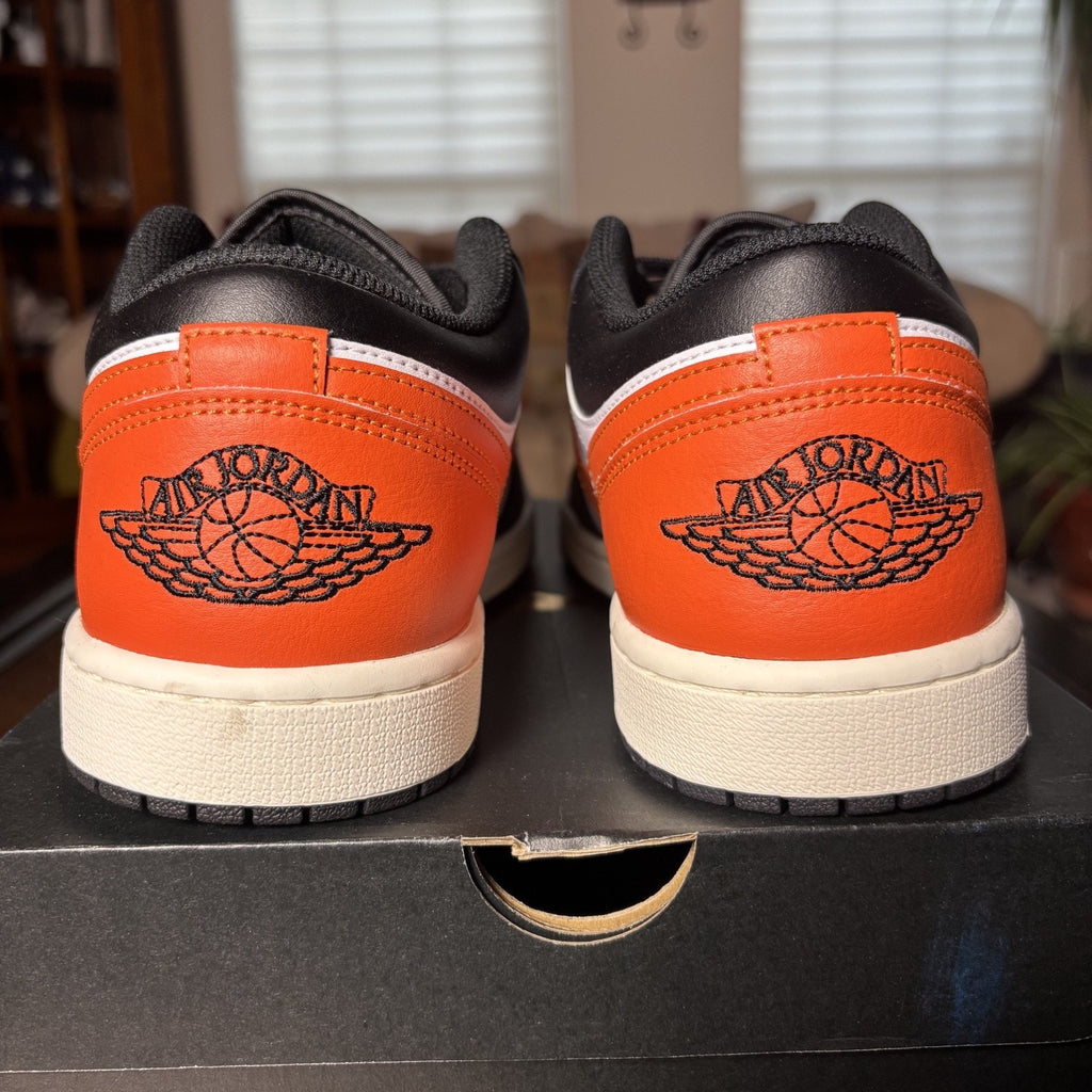 Nike Air Jordan 1 Low Shoes Mens Size 11 Orange White Black Basketball Sneakers