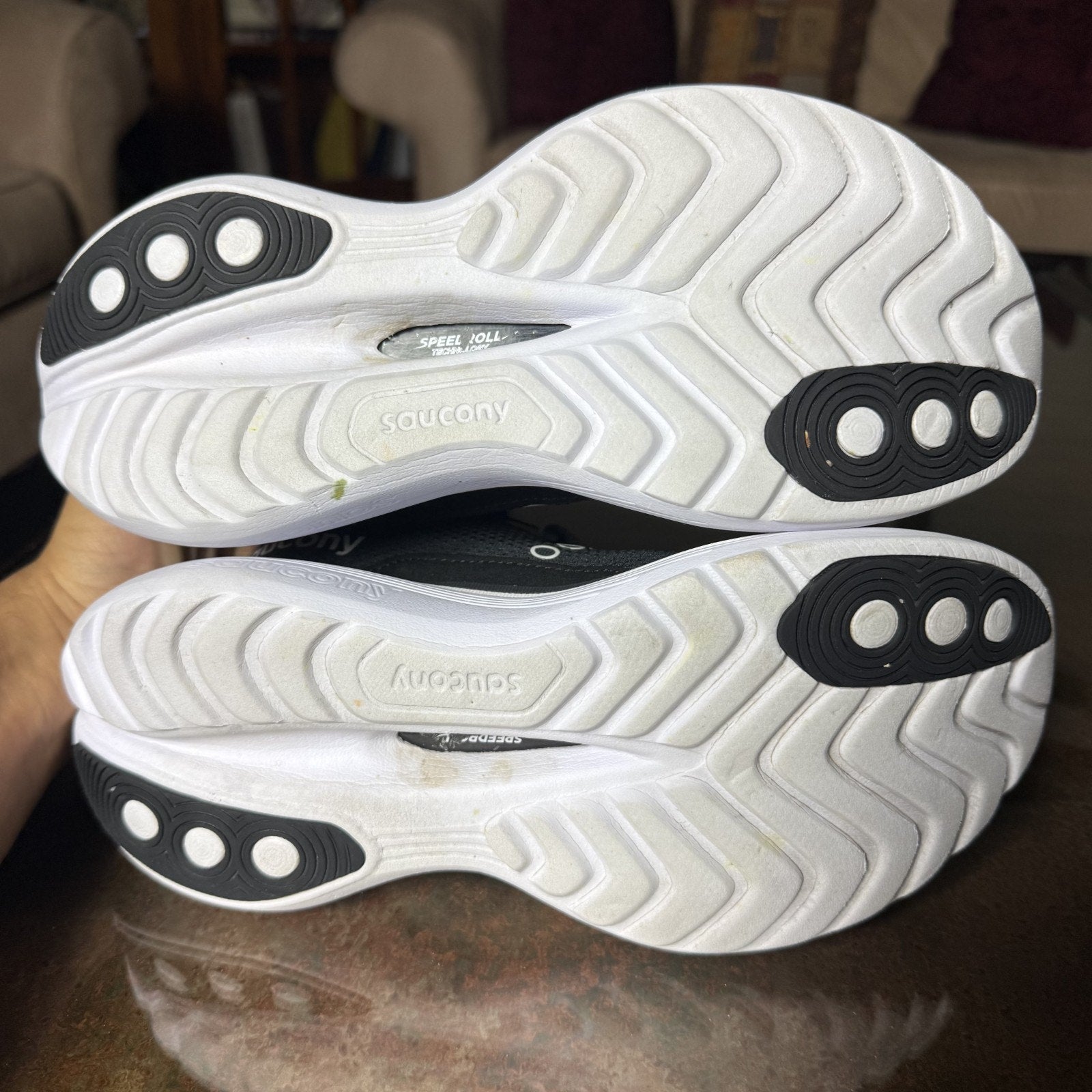Saucony Endorphin Trainer Shoes Women's 8 Black White Road Running Comfort Gym