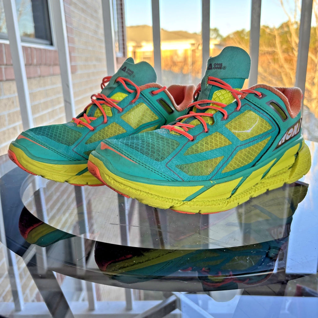 Hoka One One Clifton 1 Shoes Women's 9 Multicolor Road Running Athletic Sneakers
