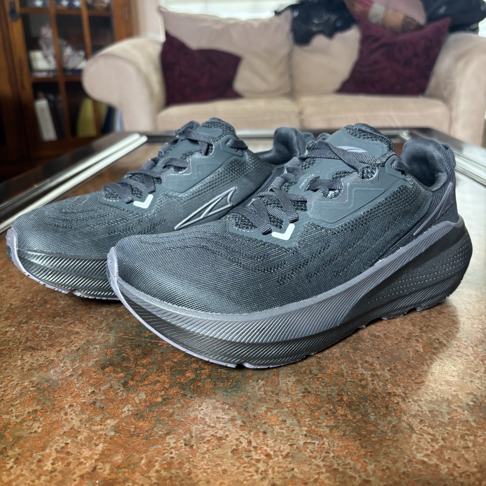 Altra FWD Via Shoes Women's 7 Black Road Running Athletic Foot Shaped Sneakers