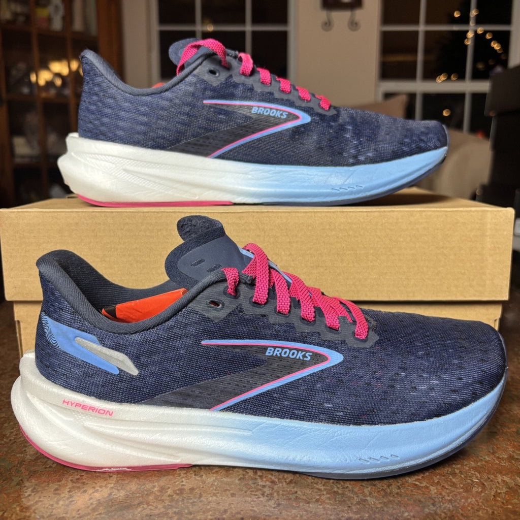 Brooks Hyperion Road Running Shoes Women's Size 7.5 Blue Pink Athletic Sneakers