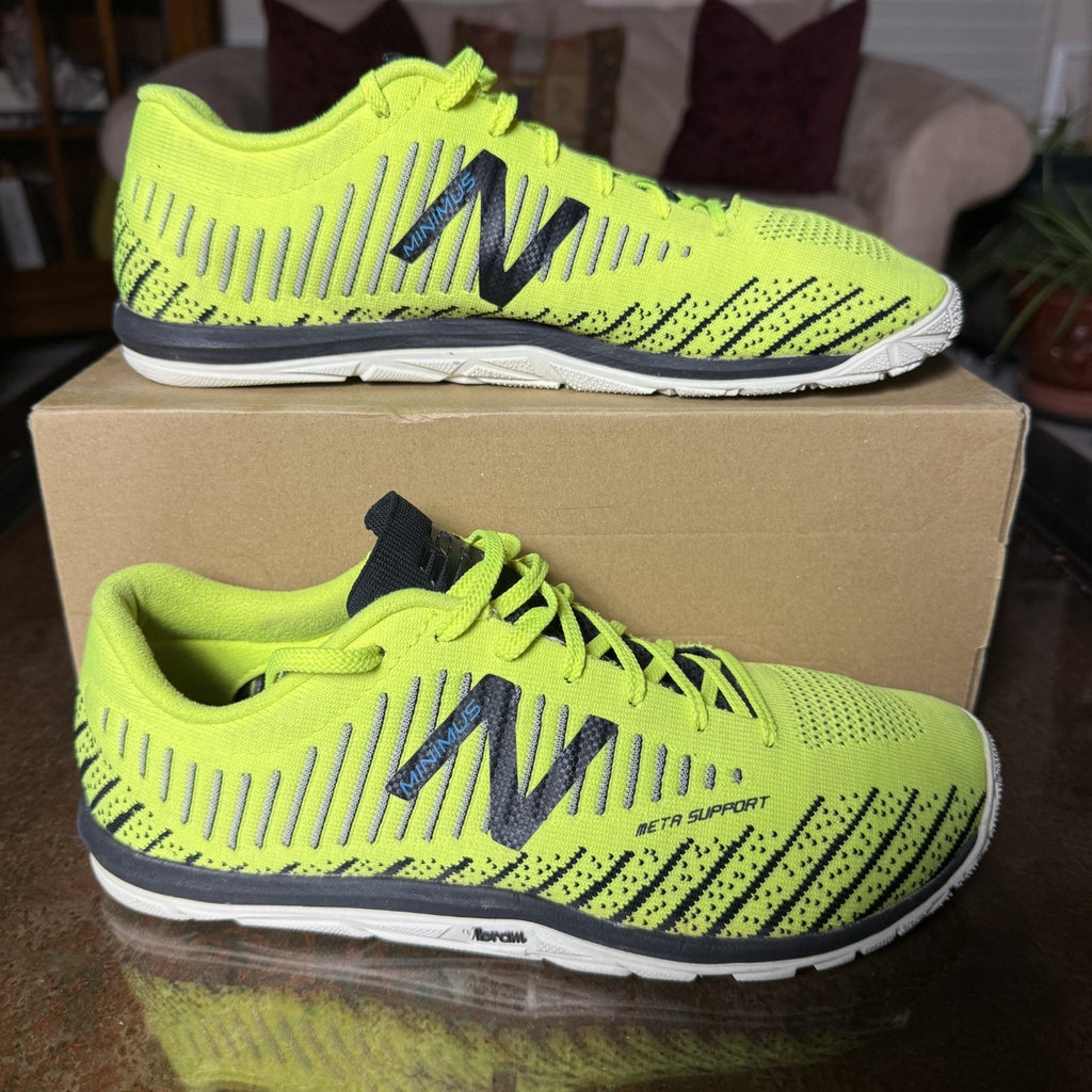 New Balance Minimus 20v7 Shoes Mens 10.5 Neon Yellow Athletic Running Sneakers