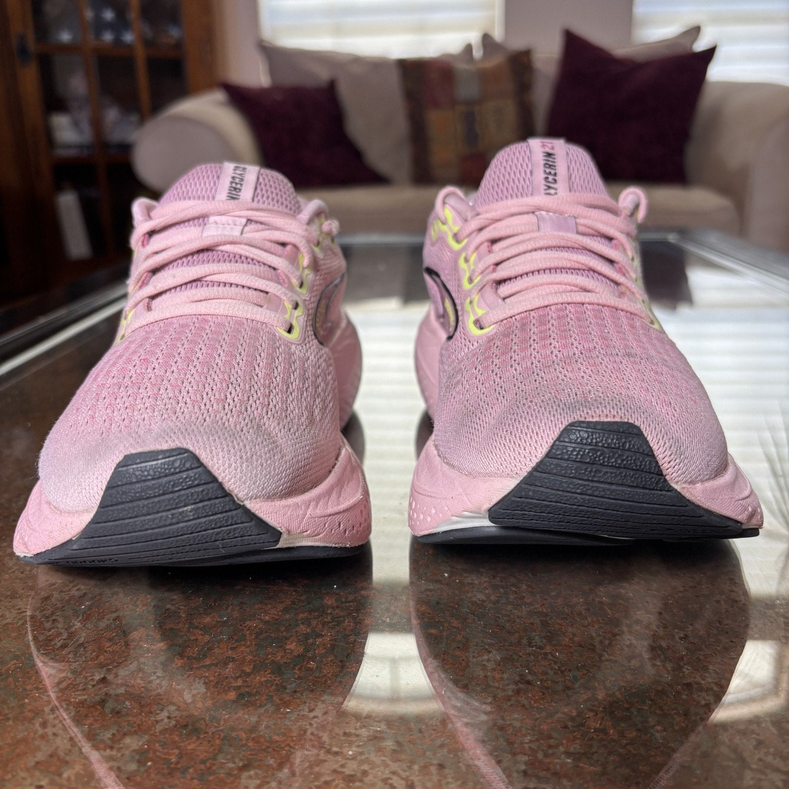 Brooks Glycerin 21 Shoes Womens Size 8.5 Pink Road Running Athletic Gym Sneakers