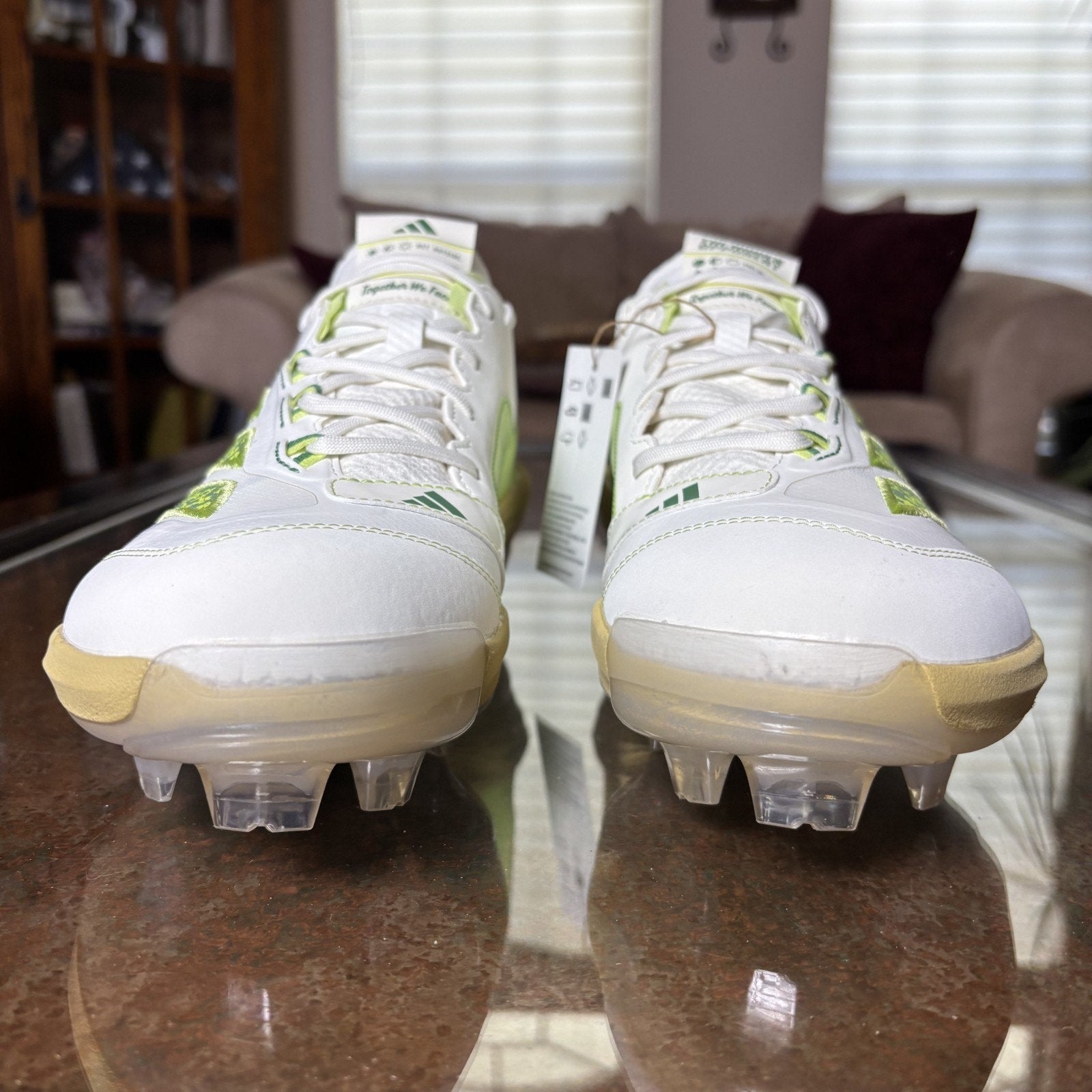 Adidas Adizero Impact TPU Baseball Cleats Men’s Size 11 White Green JQ8232 NEW