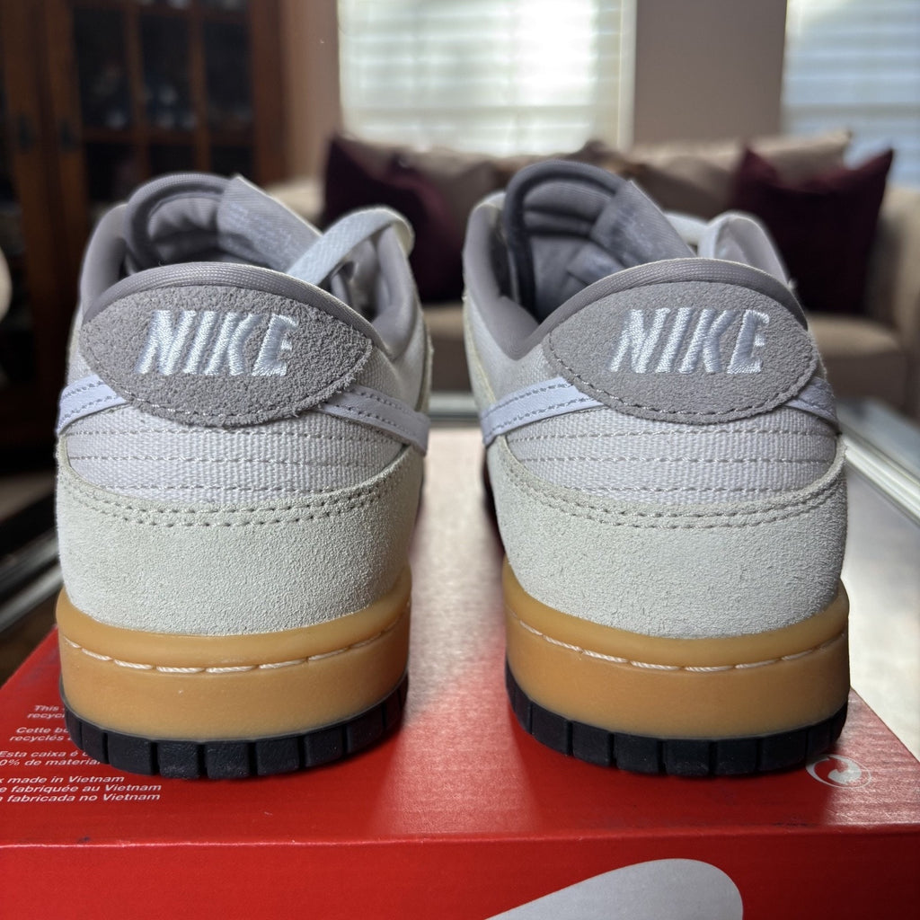 Nike Dunk Low Shoes Mens Size 8 Grey Gum Suede & Canvas Casual Lifestyle Sneaker