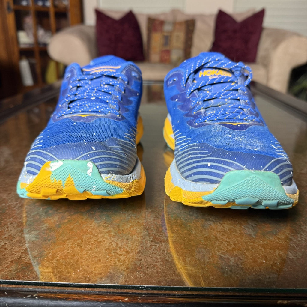 Hoka One One Torrent 2 Men's Size 11.5 Blue Orange Trail Running Shoes Sneakers