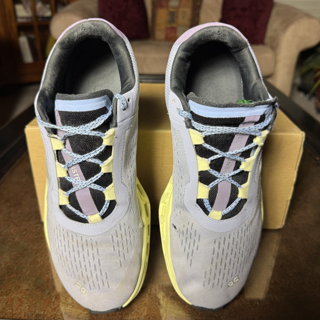 On Cloudmonster Shoes Women's 10 Purple Neon Road Running Gym Athletic Sneakers
