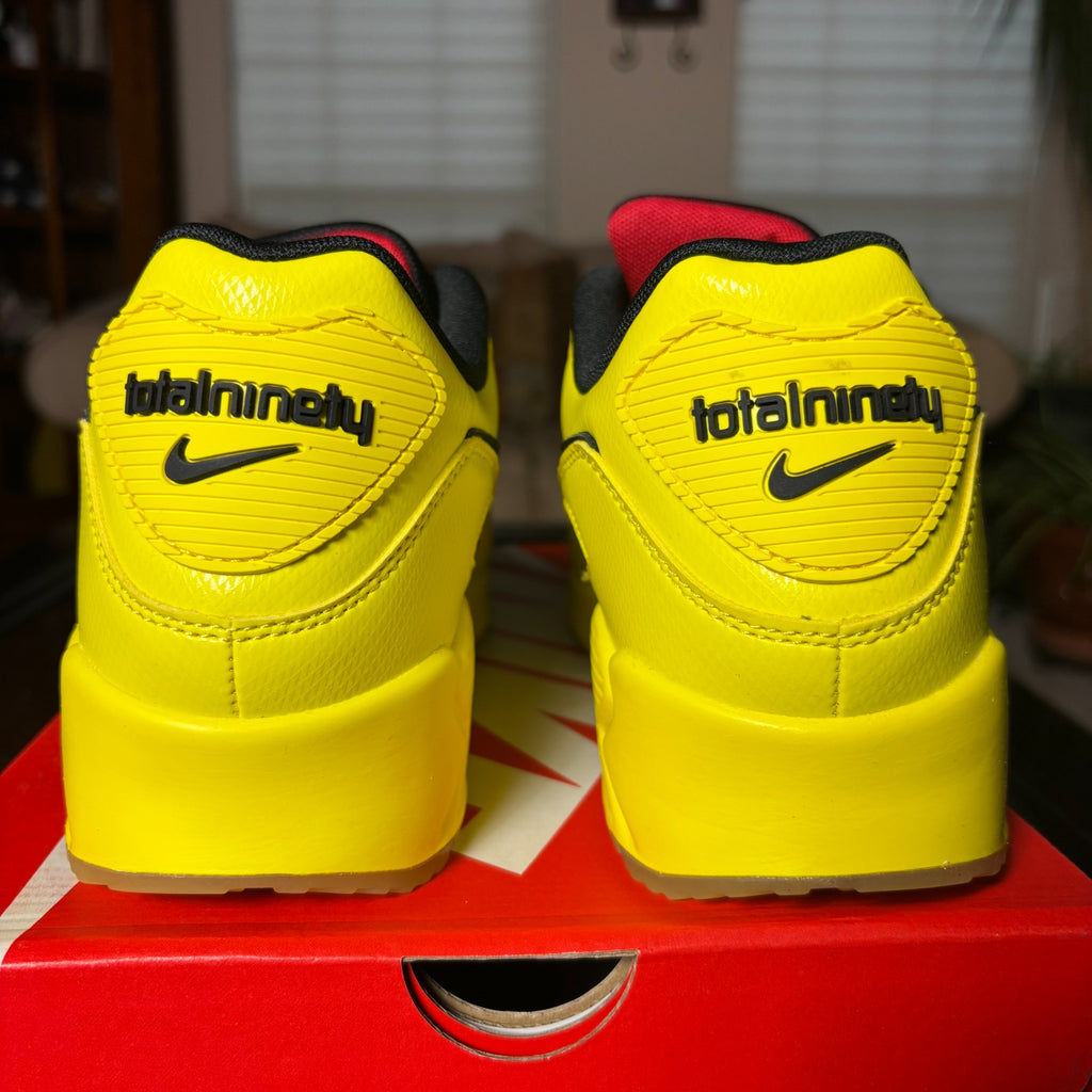 Nike Air Max 90 Total 90 Laser Shoes Soccer Casual Retro Yellow Black Mens Sizes