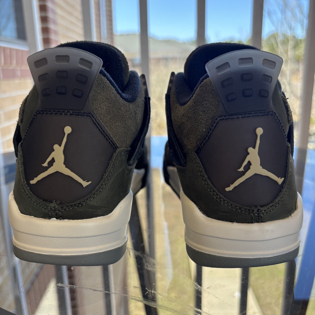 Nike Air Jordan 4 Retro SE Craft Medium Olive Green Sneakers Women's Sz 5 | 3.5Y