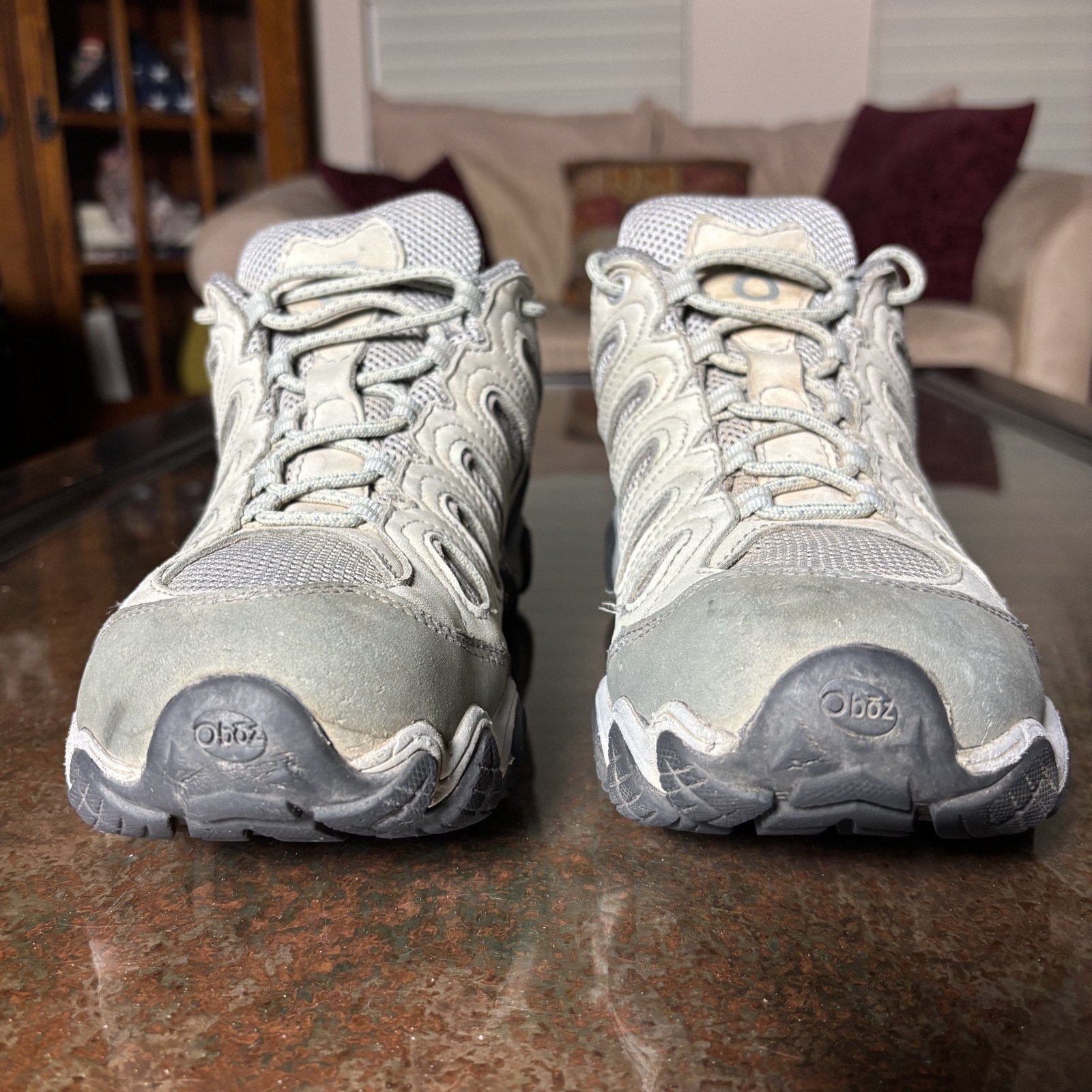 Oboz Sawtooth II Low Shoes Women's 10.5 Grey Trail Hiking Outdoor B-Dry Walking
