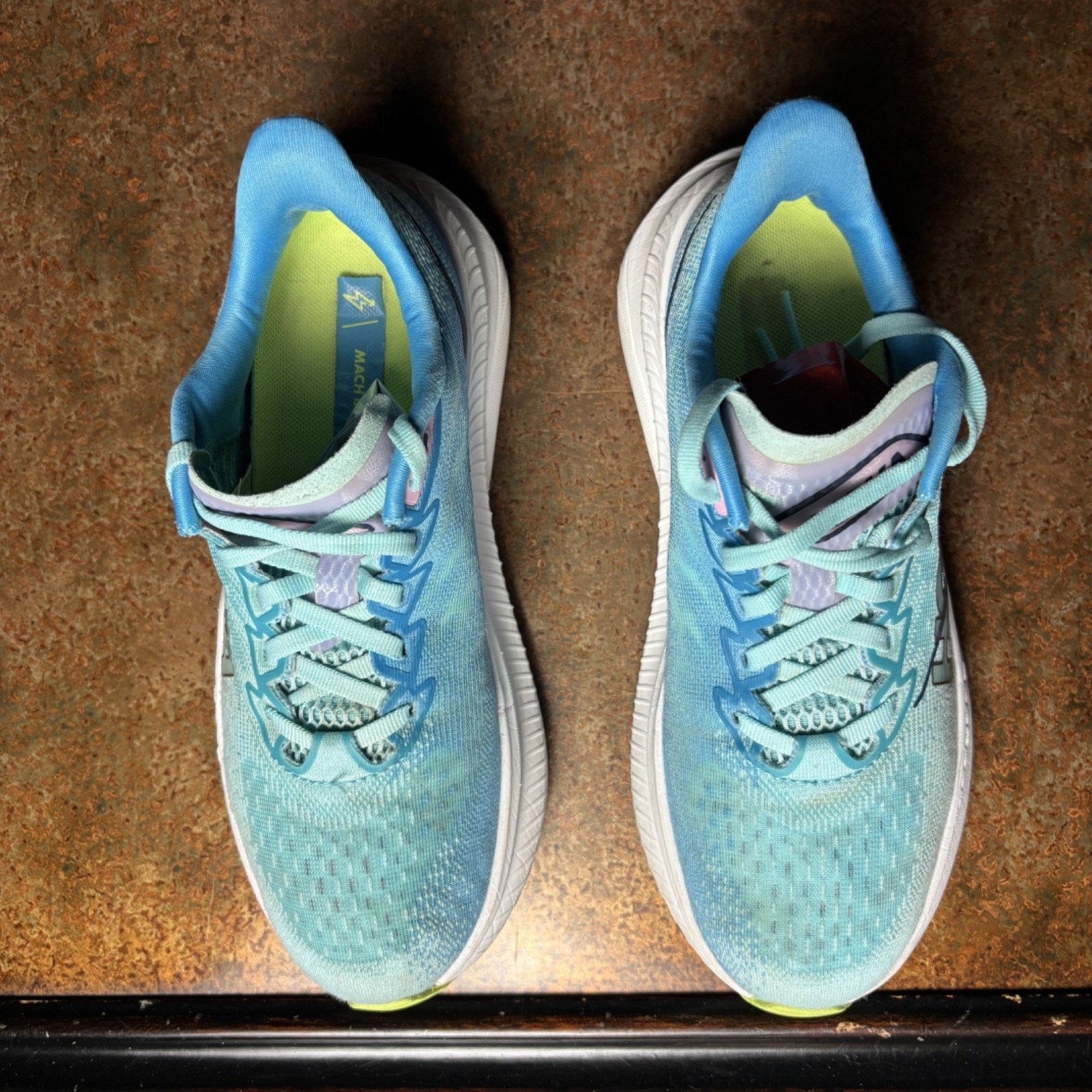 Hoka One One Mach 6 Shoes Women's Size 7 Blue Road Running Athletic Gym Sneakers