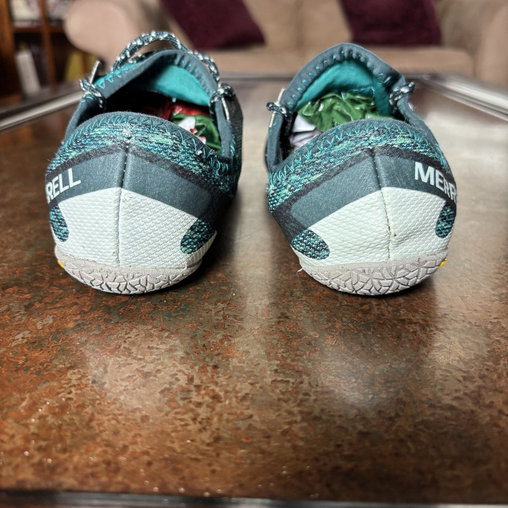 Merrell Vapor Glove 5 Shoes Women's Size 6.5 Green Barefoot Minimalist Running