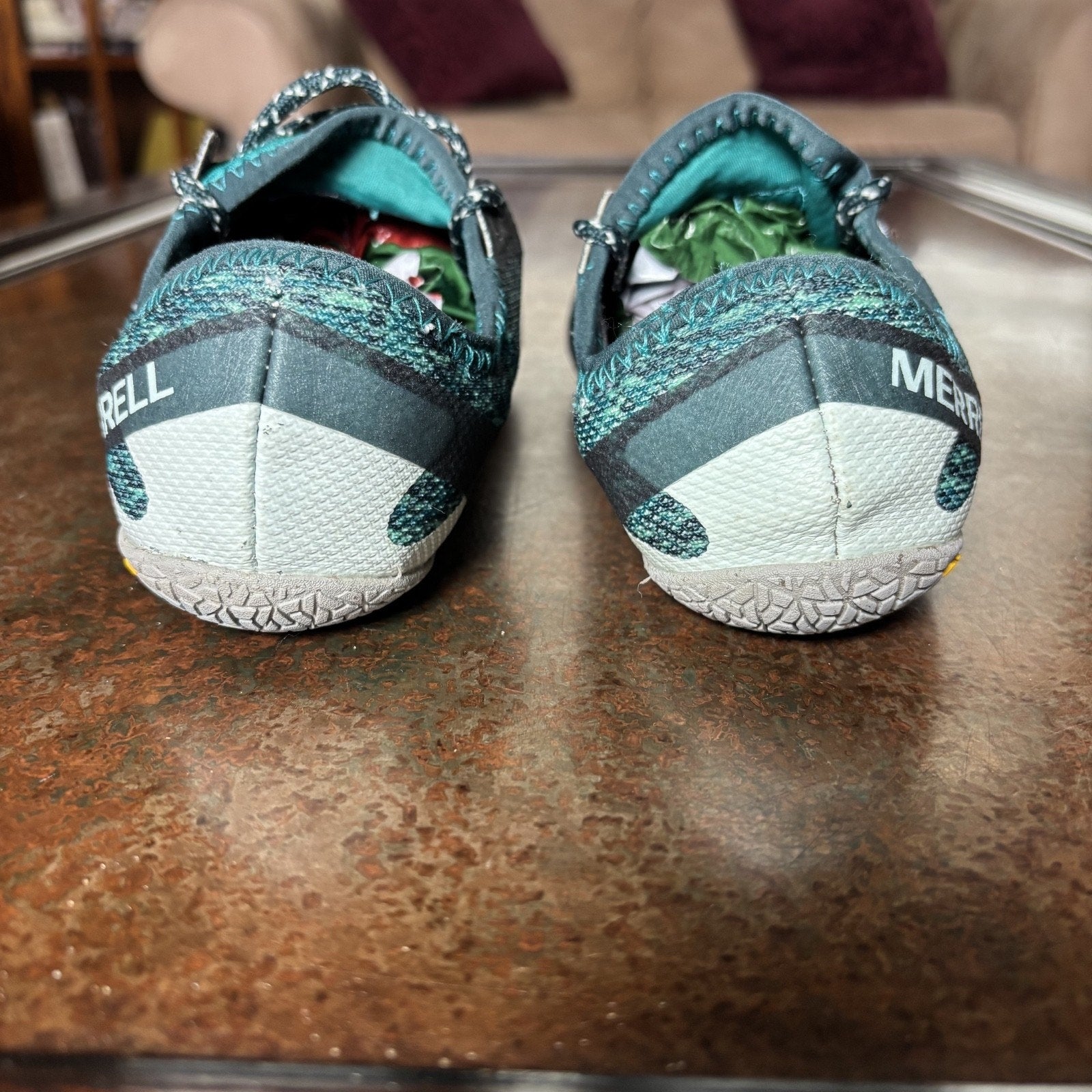 Merrell Vapor Glove 5 Shoes Women's Size 6.5 Green Barefoot Minimalist Running