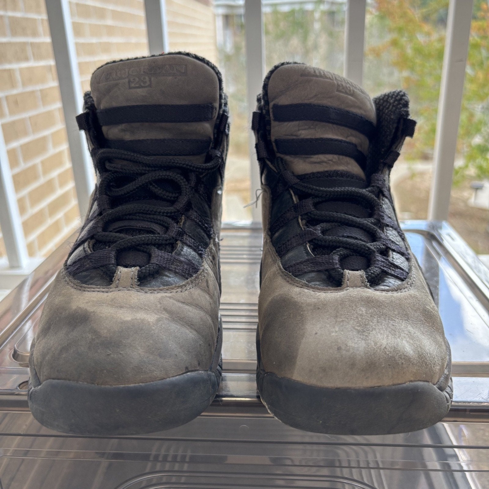 Nike Air Jordan 10 Retro Shadow Mens Sz 5 Grey Black Casual Basketball Sneakers