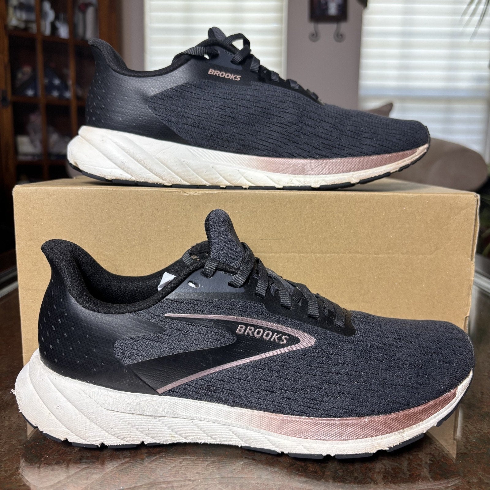 Brooks Anthem 7 Shoes Women's 8.5 Black Road Running Comfort Athletic Sneakers