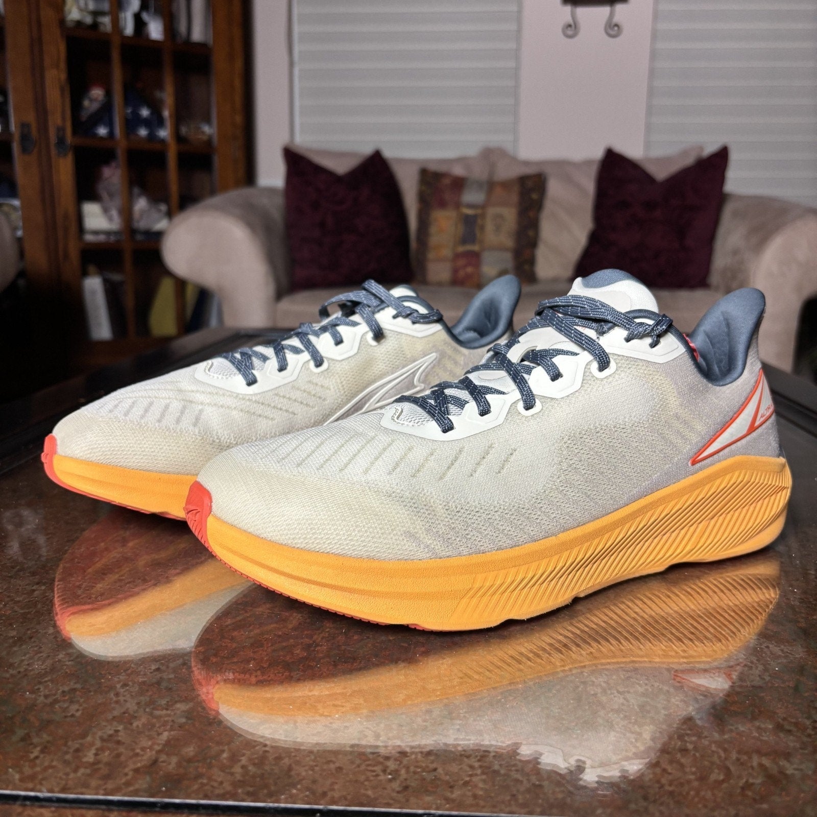 Altra Experience Form Men's 11 Grey Orange Road Running Athletic Comfort Sneaker
