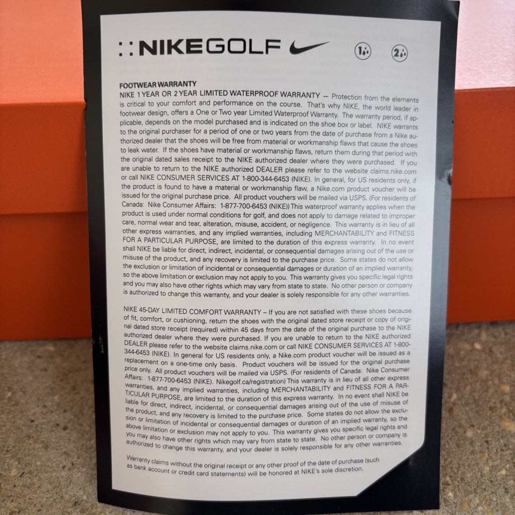 Nike Air Zoom Infinity Tour 2 Next% GTX Black Grey Golf Cleat Mens Sizes NEW
