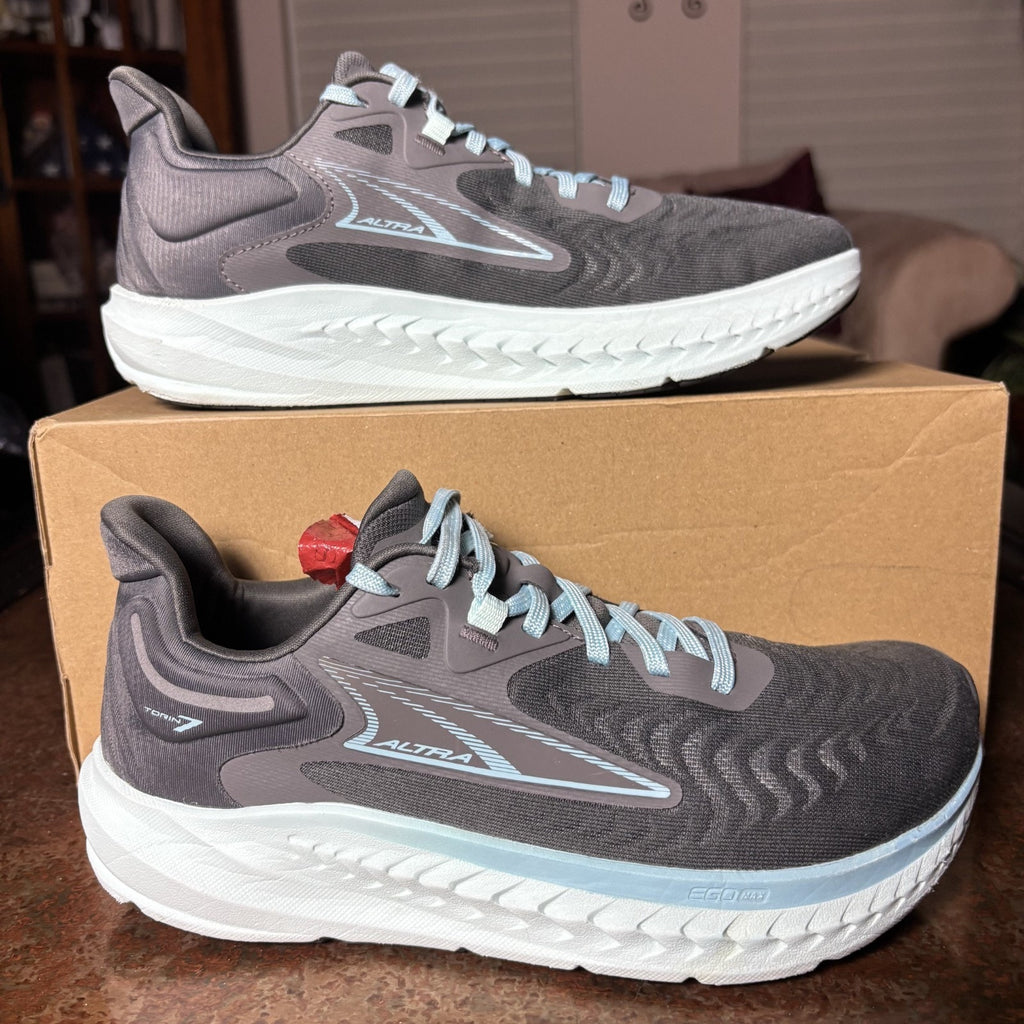 Altra Torin 7 Women's Size 8 Grey Teal Road Running Athletic Gym Shoes Sneakers