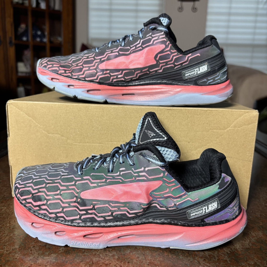 Altra Impulse Flash Womens Size 8.5 Grey Pink Road Running Jogging Shoes Sneaker