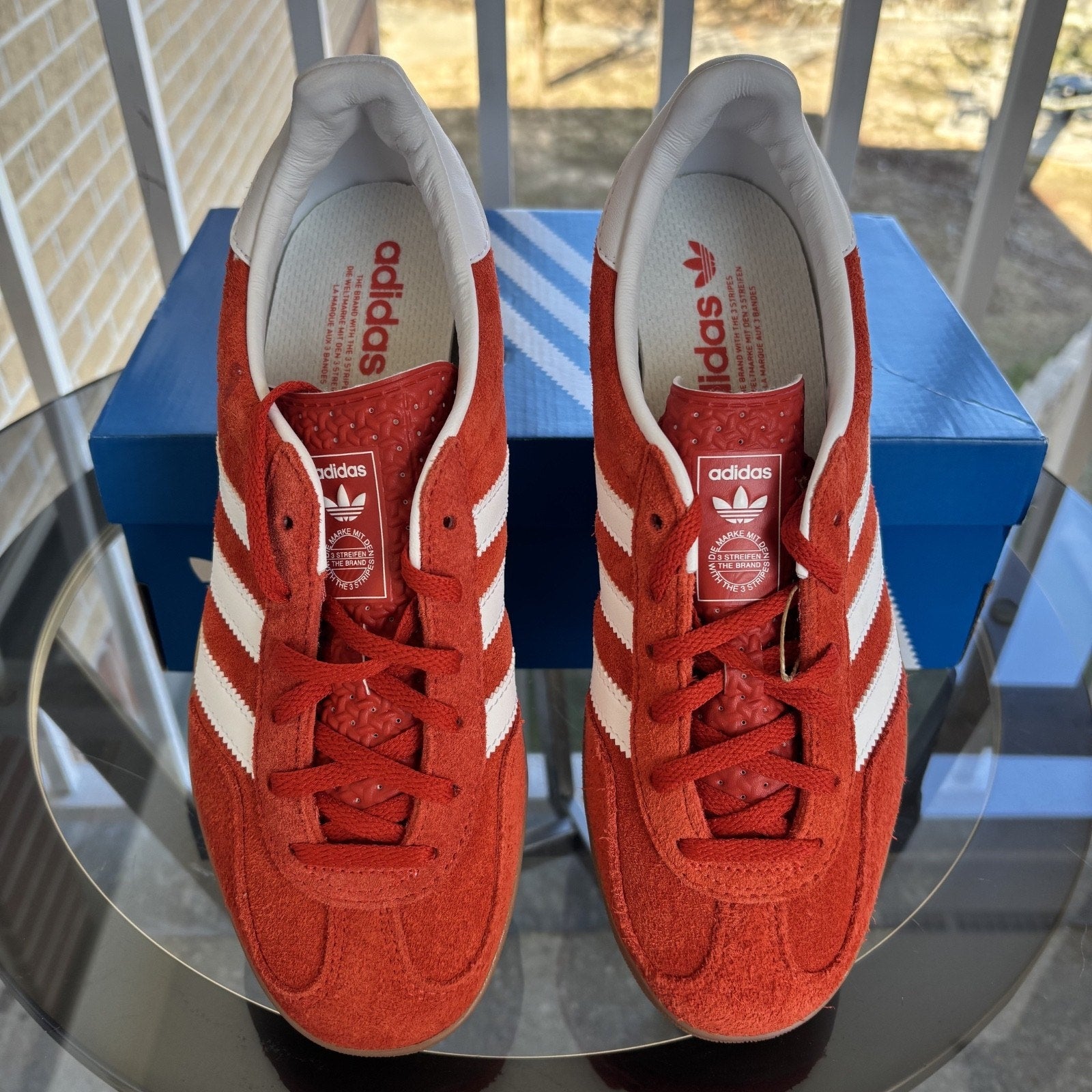 Adidas Gazelle Indoor Shoes Orange Suede Casual Lifestyle Sneakers Women's Sizes