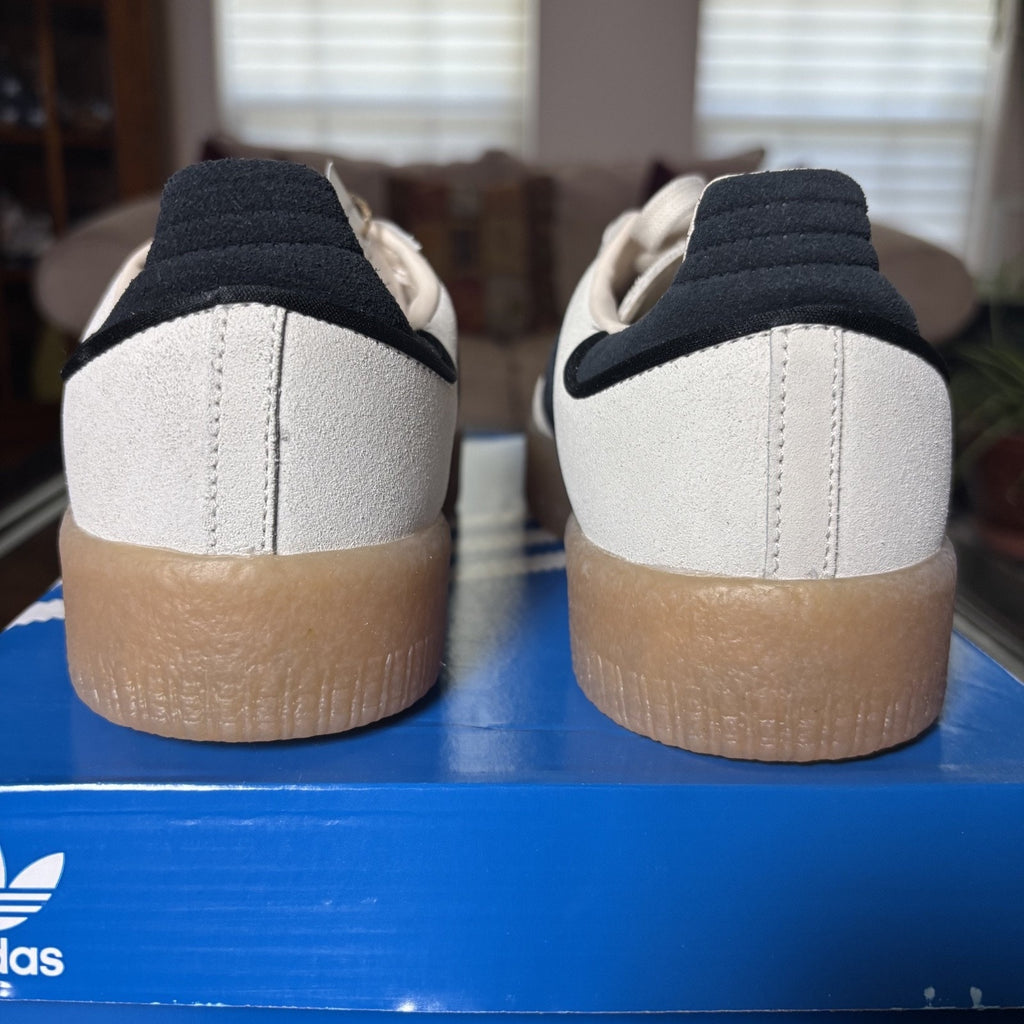 Adidas Sambae Shoes Women's 9.5 Cream Black Gum Suede Lifestyle Casual Sneakers