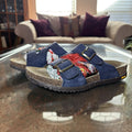 Dansko Dayna Sandals EU 39 Womens 8.5-9 Blue Suede Double Buckle Strappy Slipper
