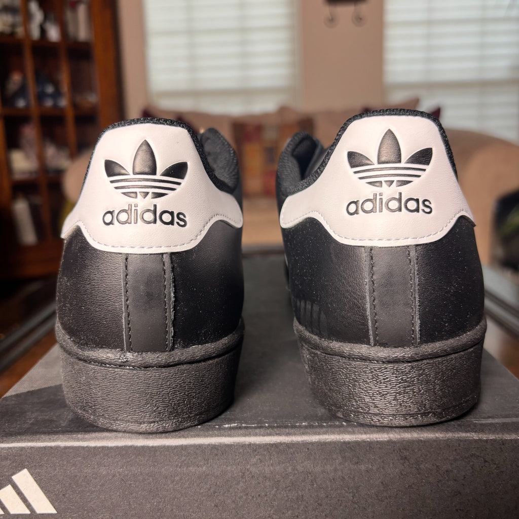 Adidas Originals Superstar Black White Leather Casual Shoes Sneakers Mens Sizes