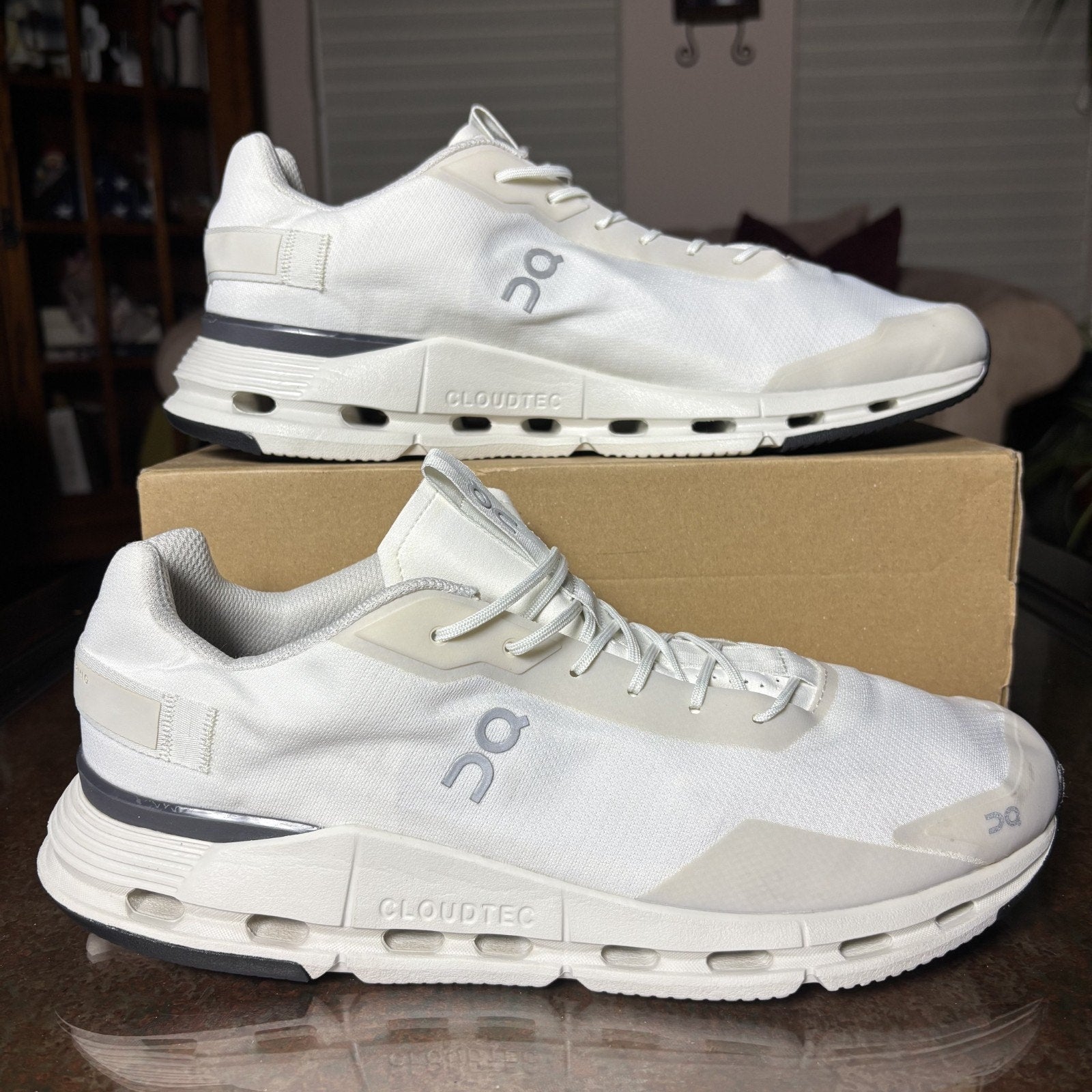 On Cloudnova Form Mens 13 White Road Running Athletic Gym Comfort Shoes Sneakers