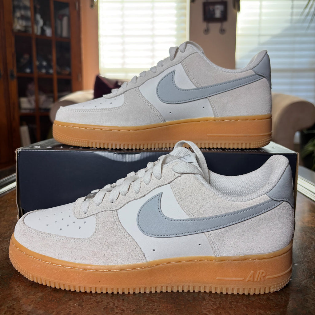 Nike Air Force 1 '07 LV8 White Gray Gum Lifestyle Athletic Sneakers Mens Sizes