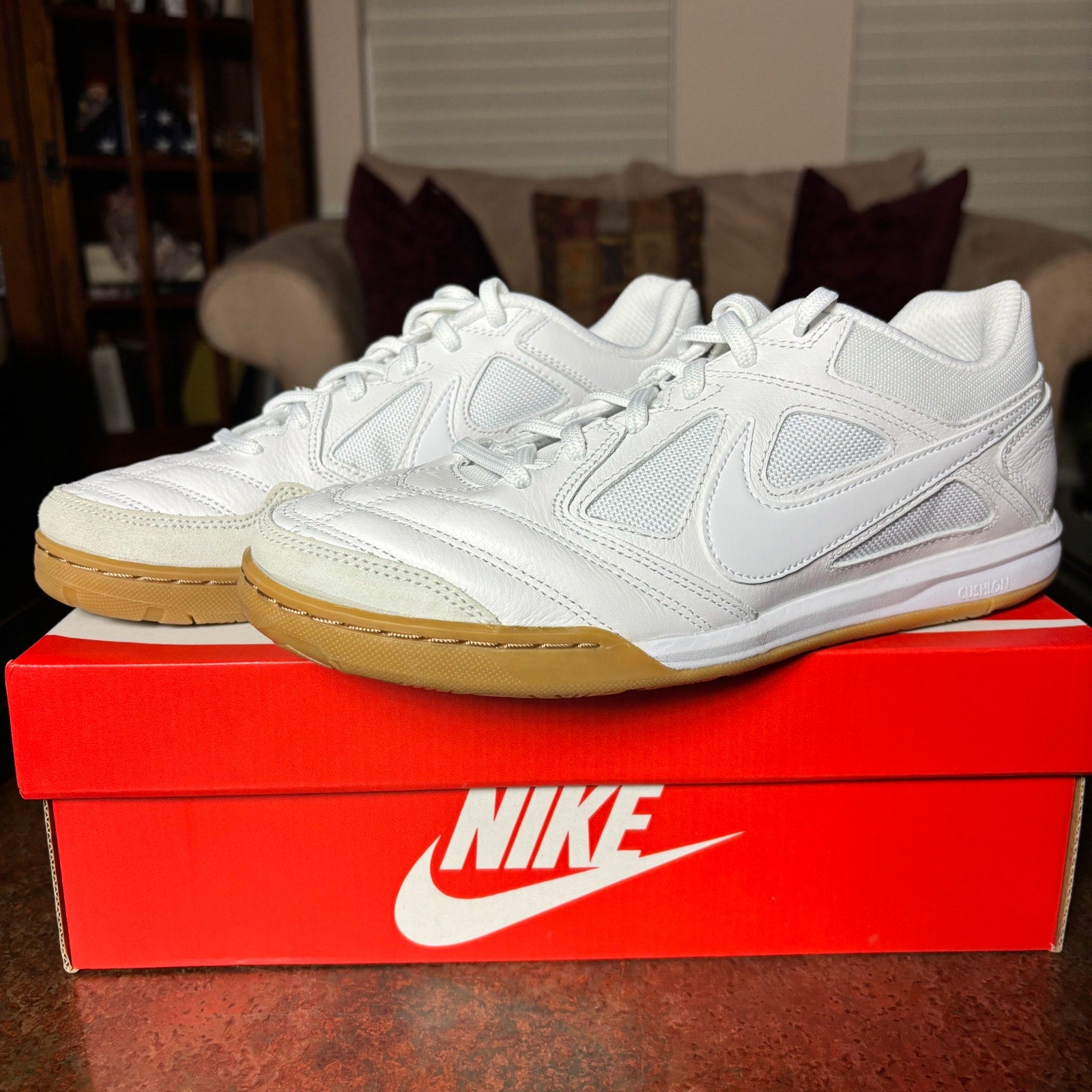 Nike Gato White Gum Leather Lifestyle Casual Athletic Shoes Sneakers Mens Sizes