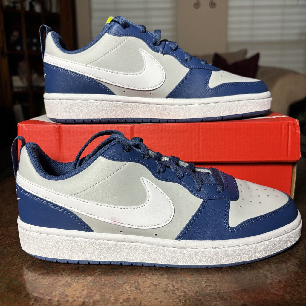 Nike Court Borough Low 2 Blue Grey Lifestyle Casual Shoes Sneakers Boys Sizes