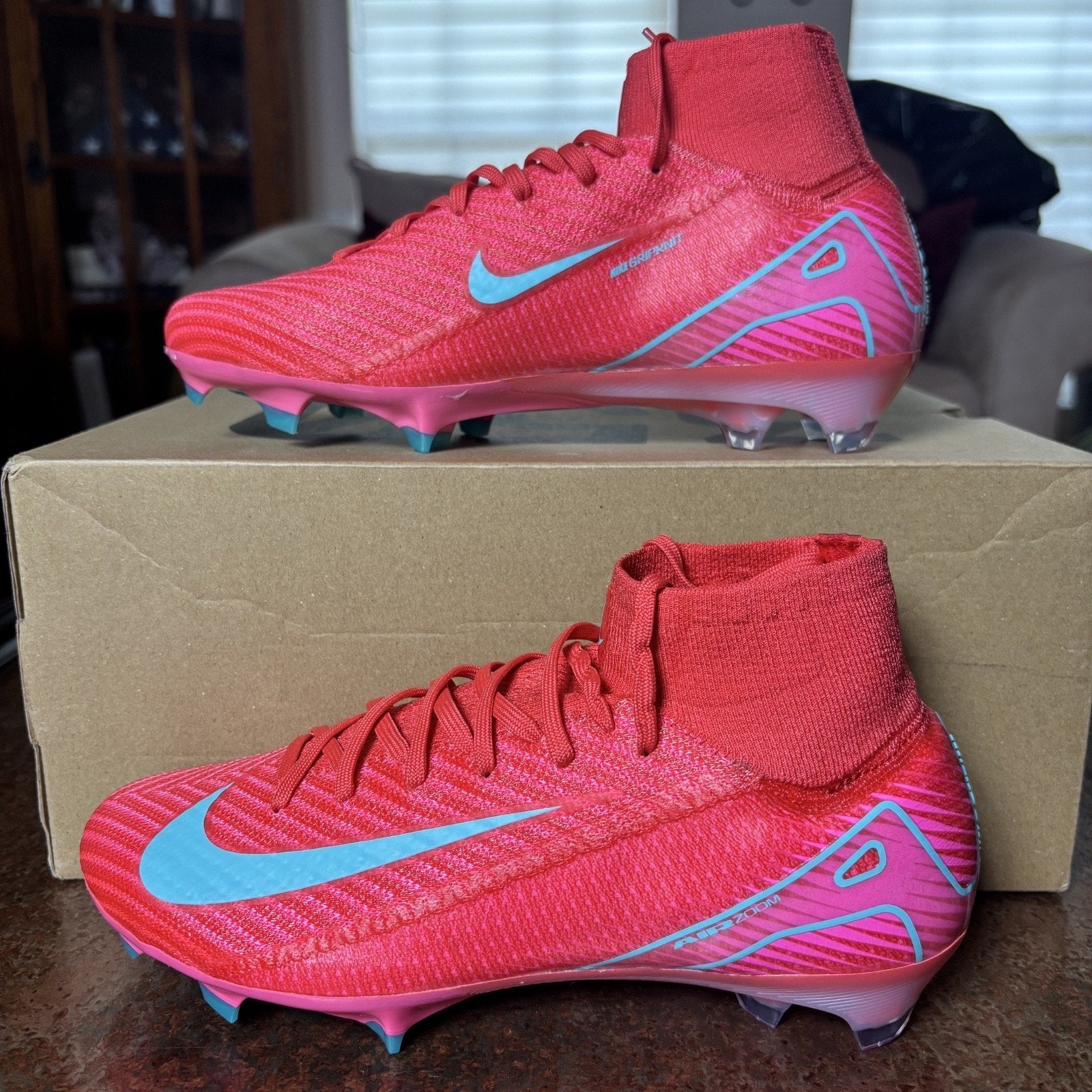 Nike Zoom Mercurial Superfly 10 Elite FG Soccer Cleats Women's Size 7 Red Pink