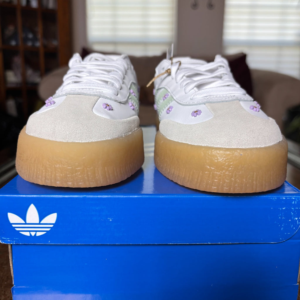 Adidas Sambae White Green Gum Casual Lifestyle Shoes Sneakers Women's Sizes NEW