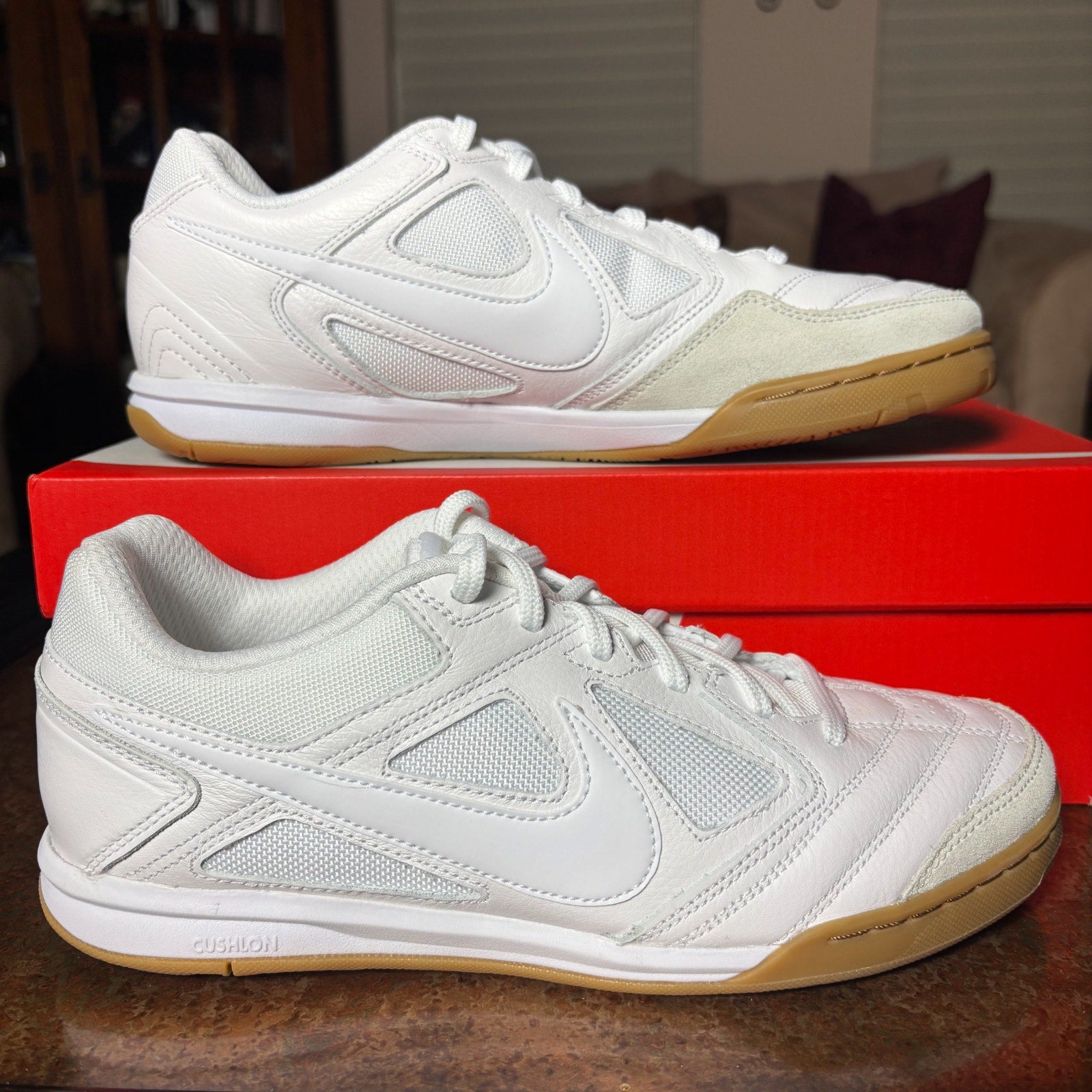 Nike Gato White Gum Leather Lifestyle Casual Athletic Shoes Sneakers Mens Sizes