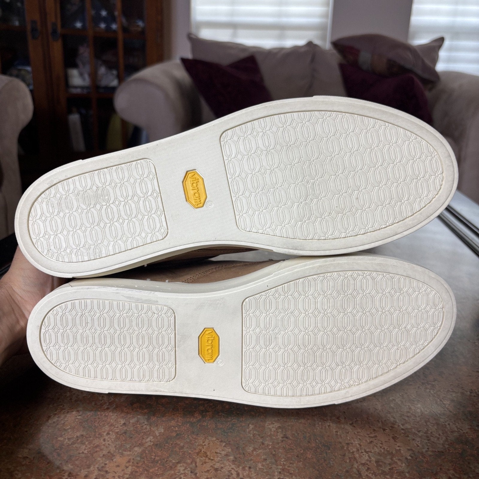 Nisolo Diego Shoes Men's 11 Tan White Comfort Casual Lifestyle Vibram Sneakers
