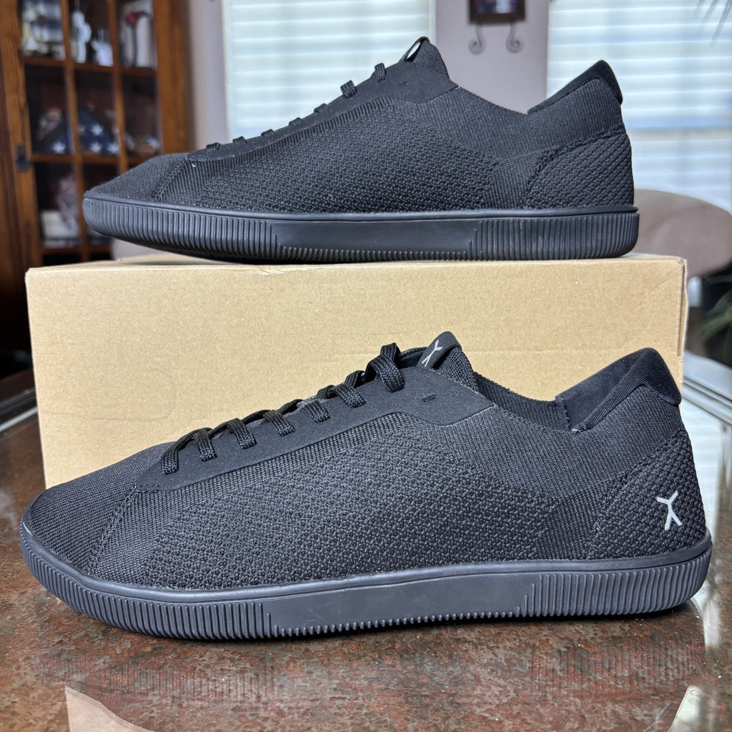 Flux Adapt Trainer Mens 11.5 Black Knit Minimalist Barefoot Athletic Gym Sneaker