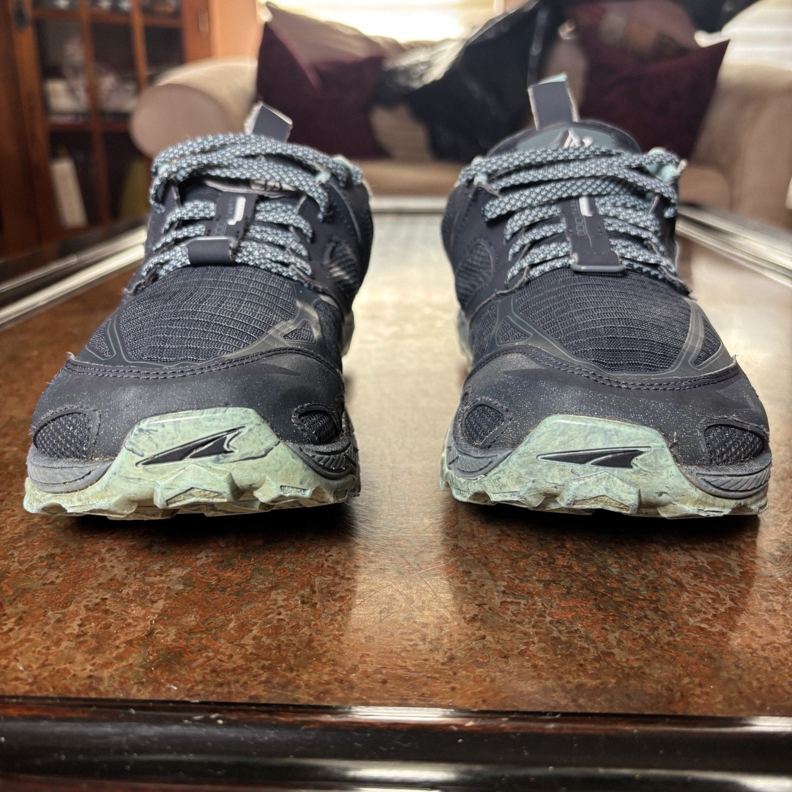 Altra Lone Peak 4.5 Women Size 10.5 Grey Trail Running Zero Drop Shoes Sneakers