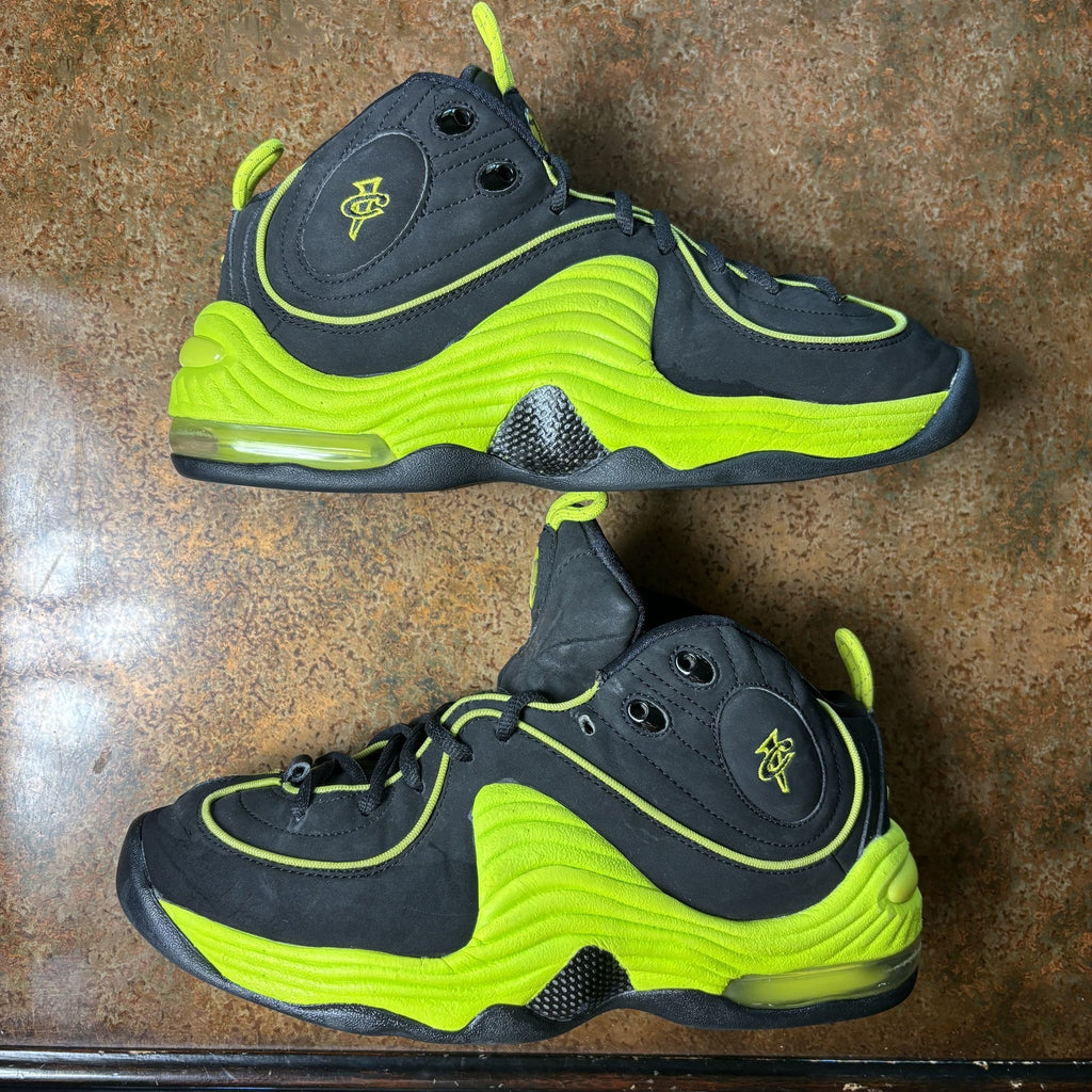 Nike Air Zoom Penny 2 LE Shoes Mens Sz 8 Black Volt Athletic Basketball Sneakers
