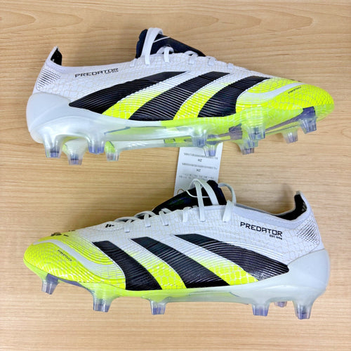 Adidas Predator Elite FG Firm Ground Soccer Cleats Mens Size 7 White Black Lime