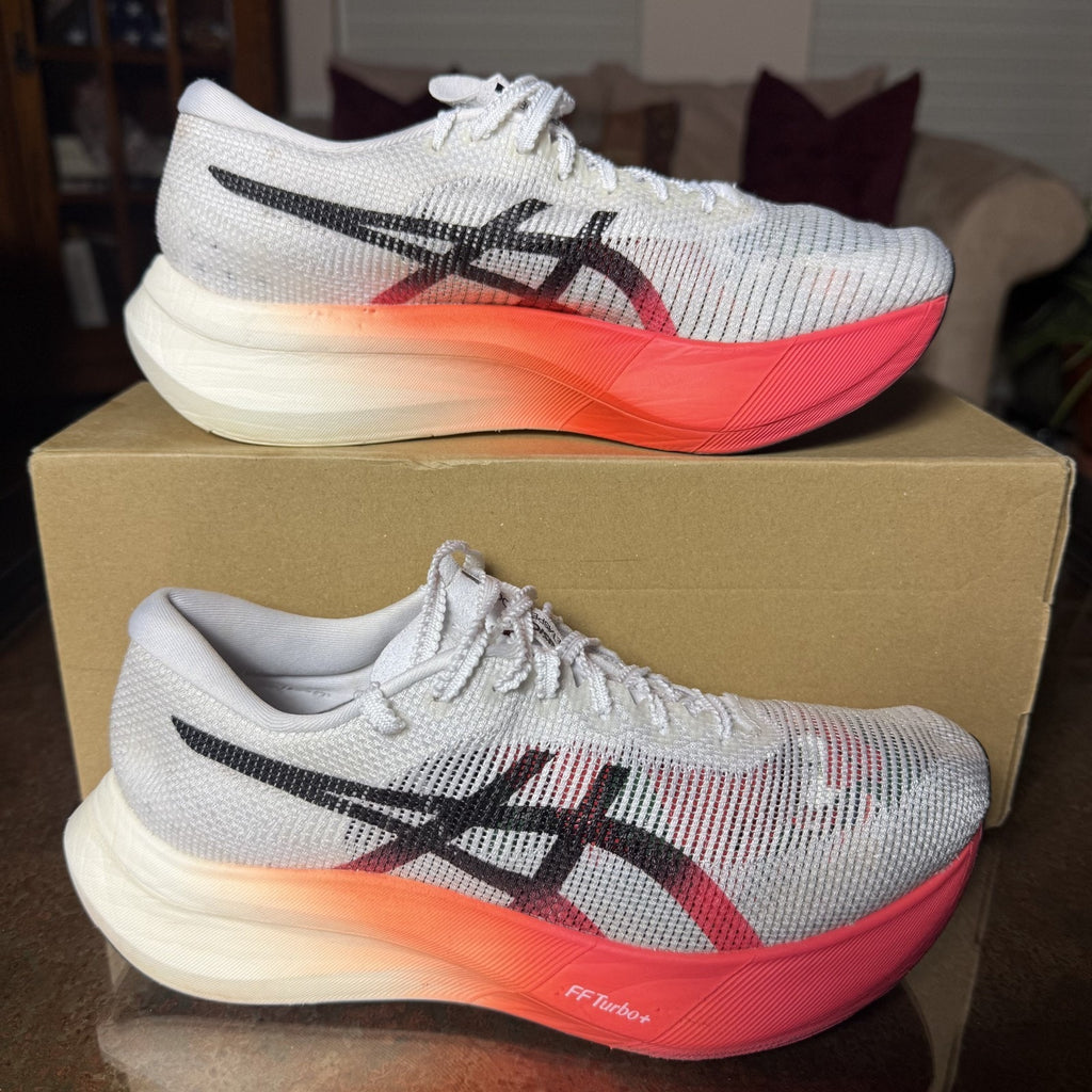 ASICS Metaspeed Edge Paris Women's Sz 8 White Orange Carbon Plated Running Shoes