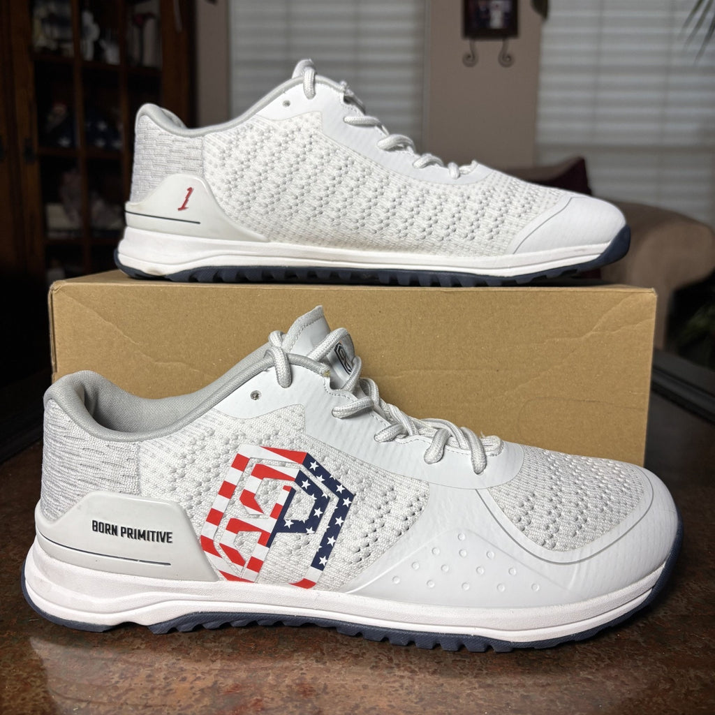 Born Primitive Savage 1 Training Shoes Mens Size 11 White USA Weightlifting Gym