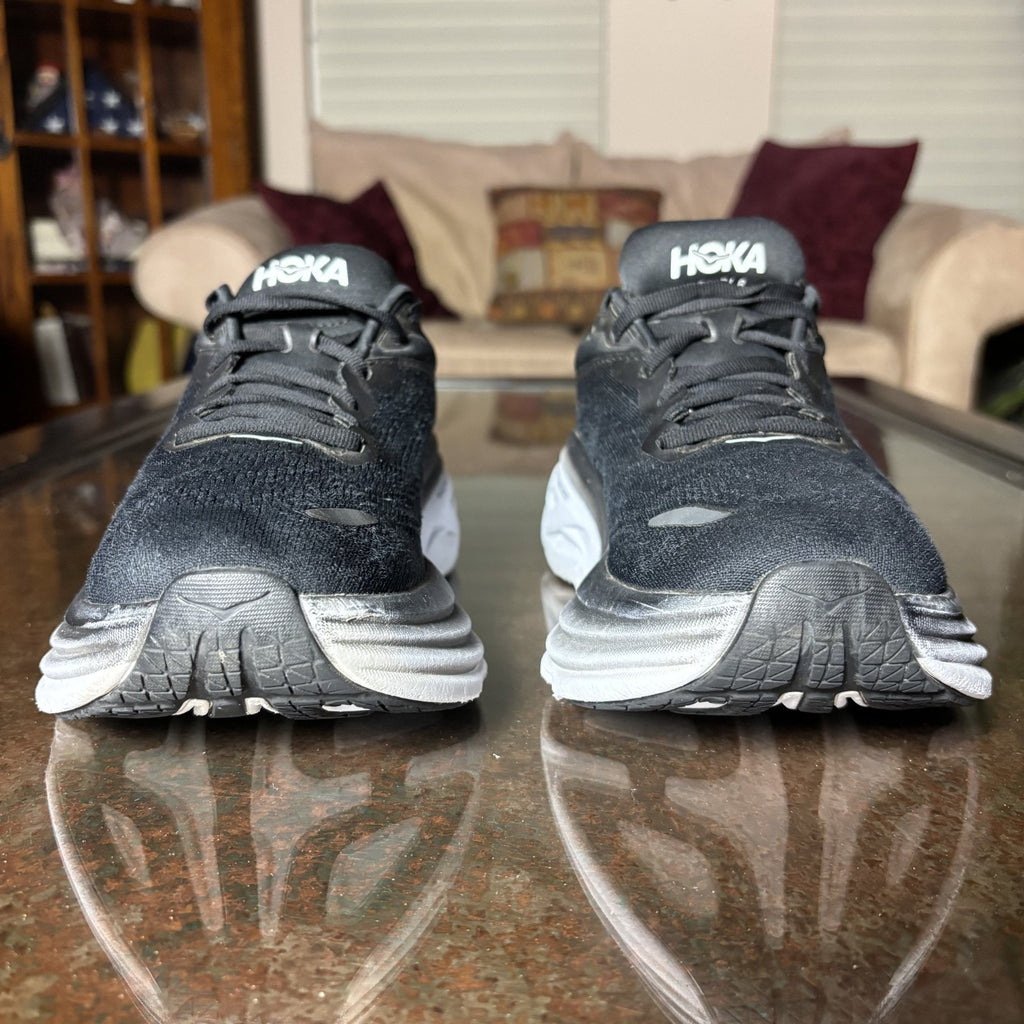 Hoka One One Bondi 8 Shoes Women's 8.5 Black Road Running Athletic Gym Sneakers