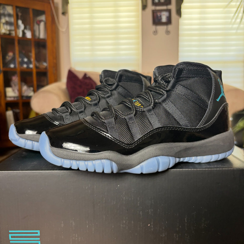 Nike Air Jordan 11 Retro Gamma Black Patent Leather Shoes Sneakers GS Sizes NEW