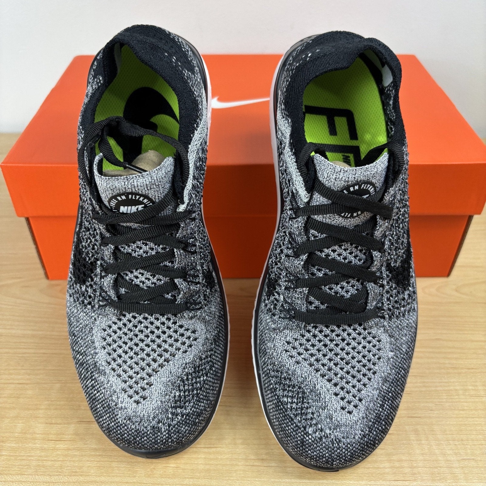 Nike Free RN Flyknit 2018 Shoes White Black Oreo Running Athletic Women's Sizes
