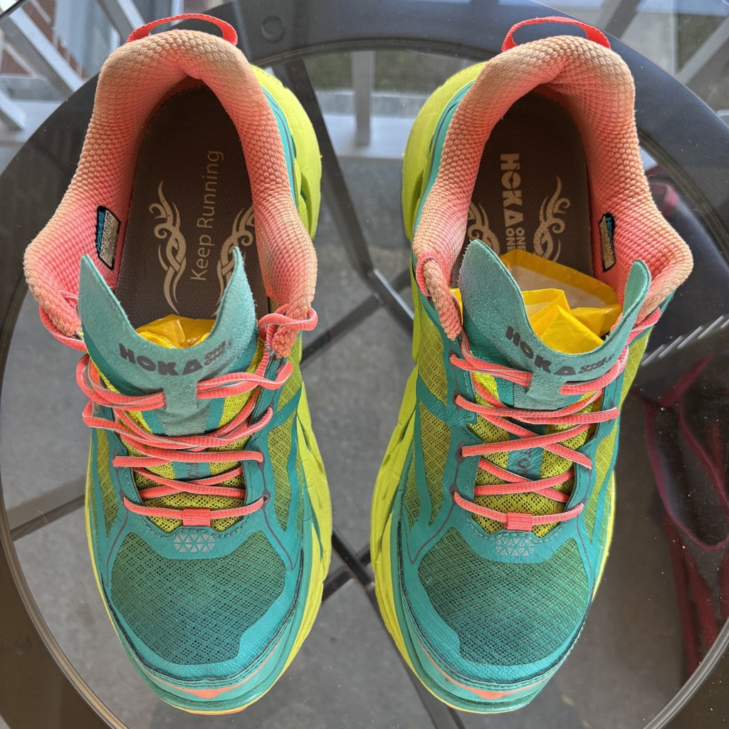 Hoka One One Clifton 1 Shoes Women's 9 Multicolor Road Running Athletic Sneakers