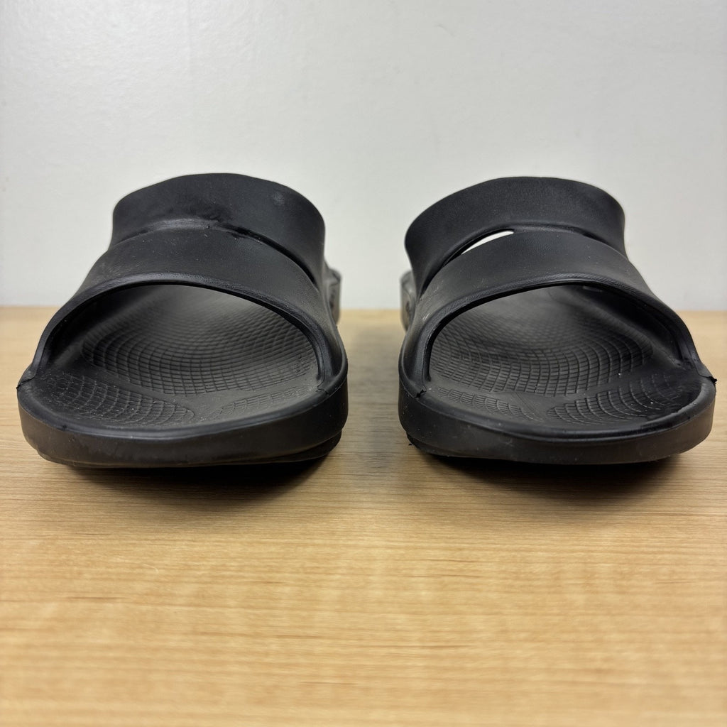 OOFOS OOahh Recovery Slides Women's Size 9 Black Comfort Athletic Sport Slippers
