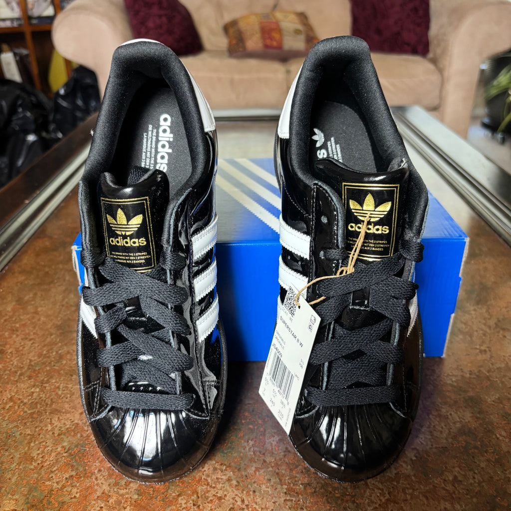 Adidas Superstar 2 II Patent Leather Black Lifestyle Shoe Sneaker Women's Sizes