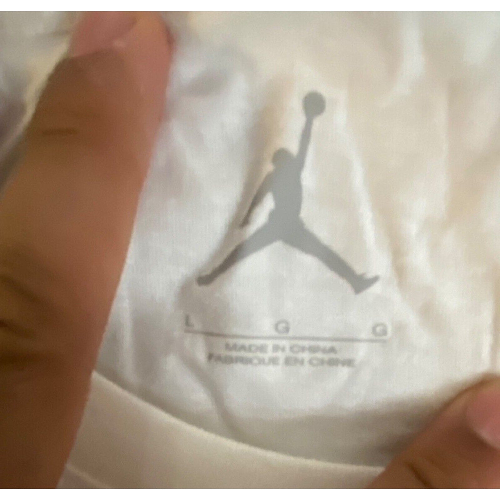 Jordan Flight Long Sleeve Tee Shirt Size L White Workout Basketball AA3272-100