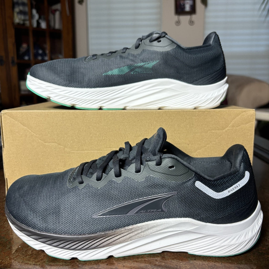 Altra Rivera 3 Shoes Mens Size 8.5 Black Teal Road Running Athletic Gym Sneakers