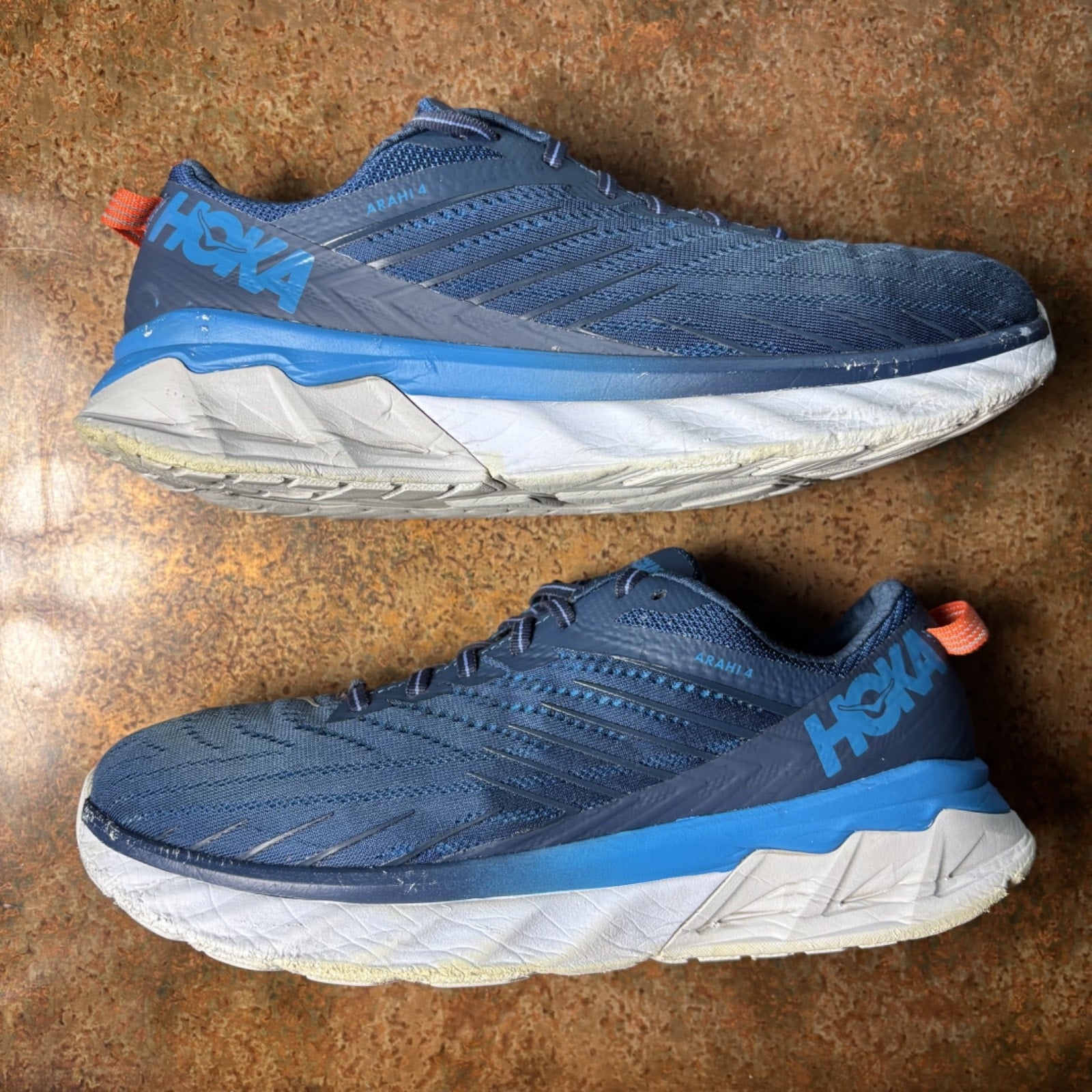 Hoka One One Arahi 4 Shoes Mens Size 10 Blue Athletic Road Running Gym Sneakers